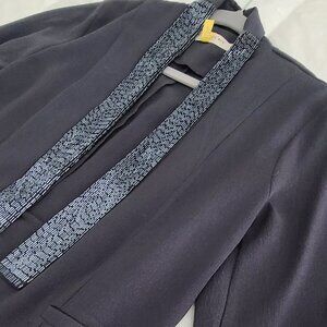 Dark Gray Beaded Blazer